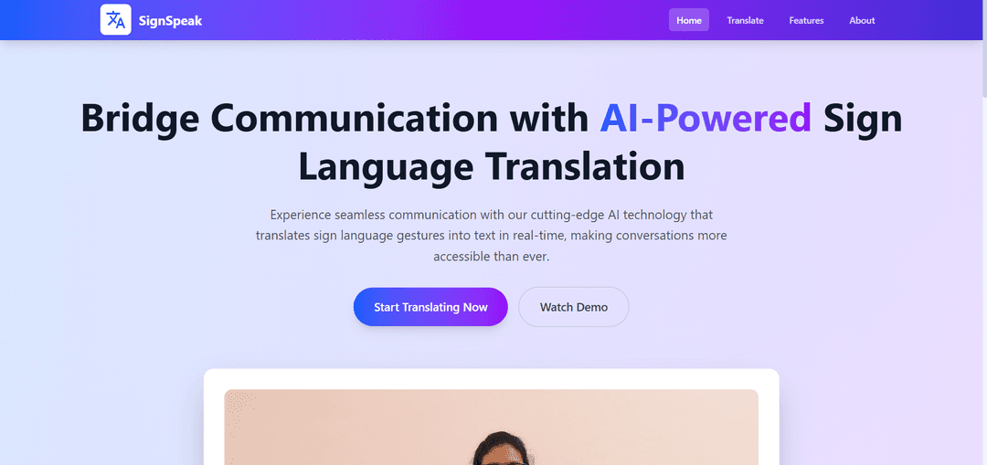 AI-Powered Sign Language Translation